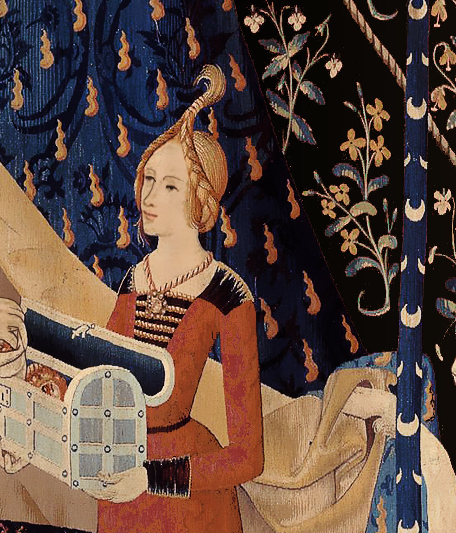 Lady With Unicorn Tapestry Autumn Printed | Etsy