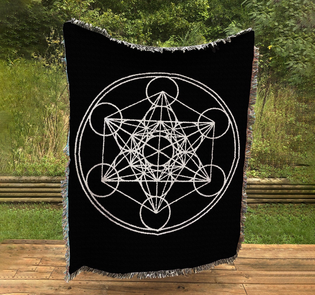 Metatron's Cube Blanket Tapestry Blanket, Sacred Geometry Blanket