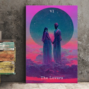 The Lovers- Tarot Kartendruck - The Lovers Card Poster, ohne Rahmen