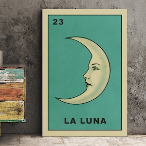 La Luna Karte Mond Print, kein Rahmen