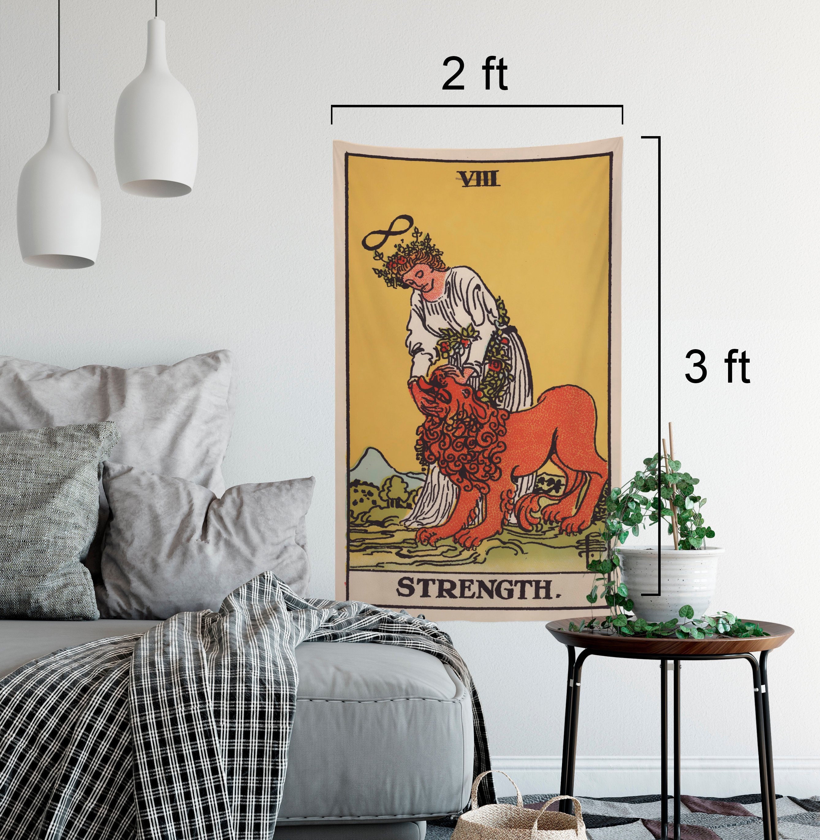 Strength tarot outlet card tapestry