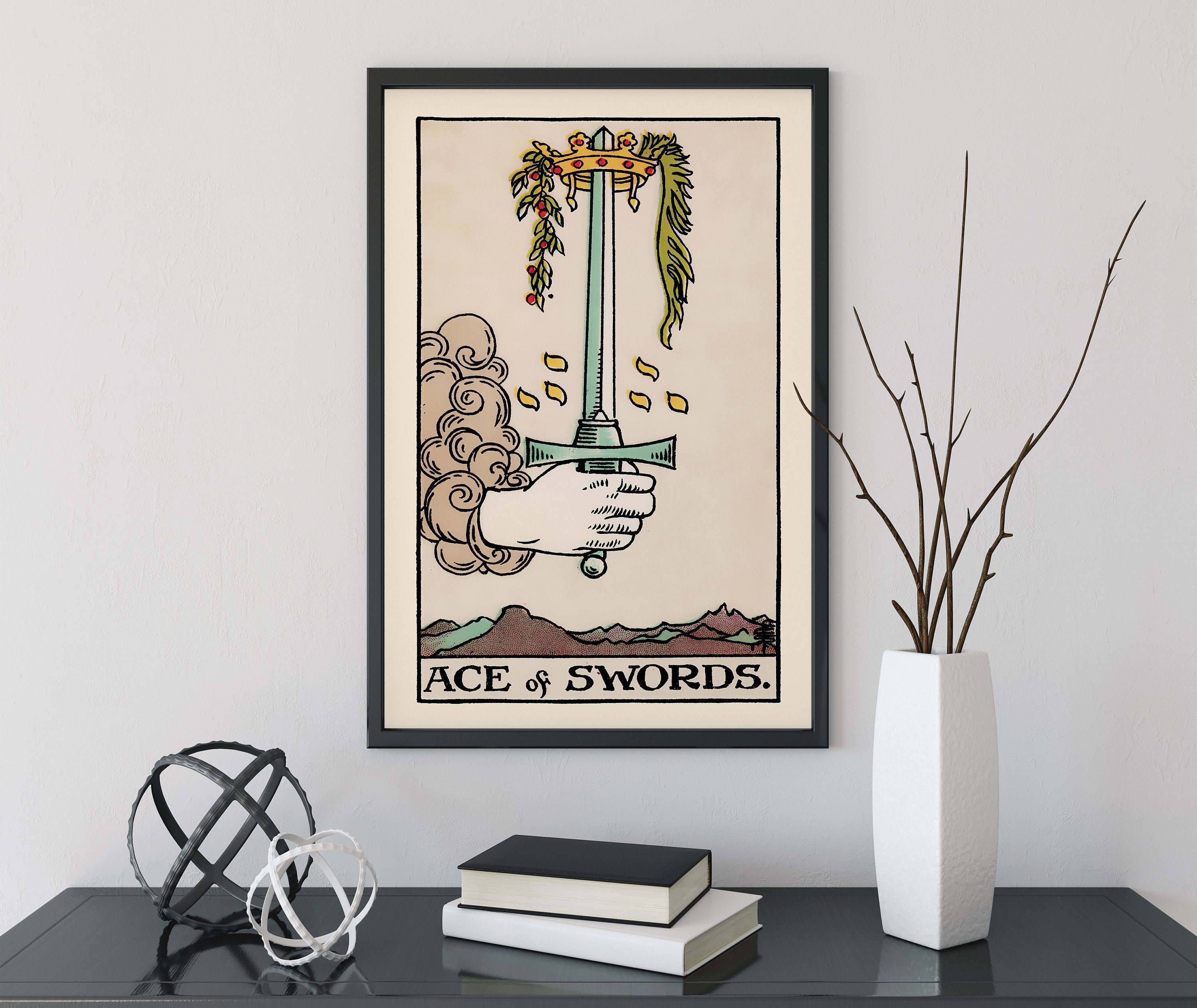 Ace of Swords Tarot Card Art Print