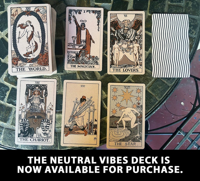 The Empress Tarot Card Print The Empress Card Neutral Vibe Poster Eclectic Tarot, No Frame image 6