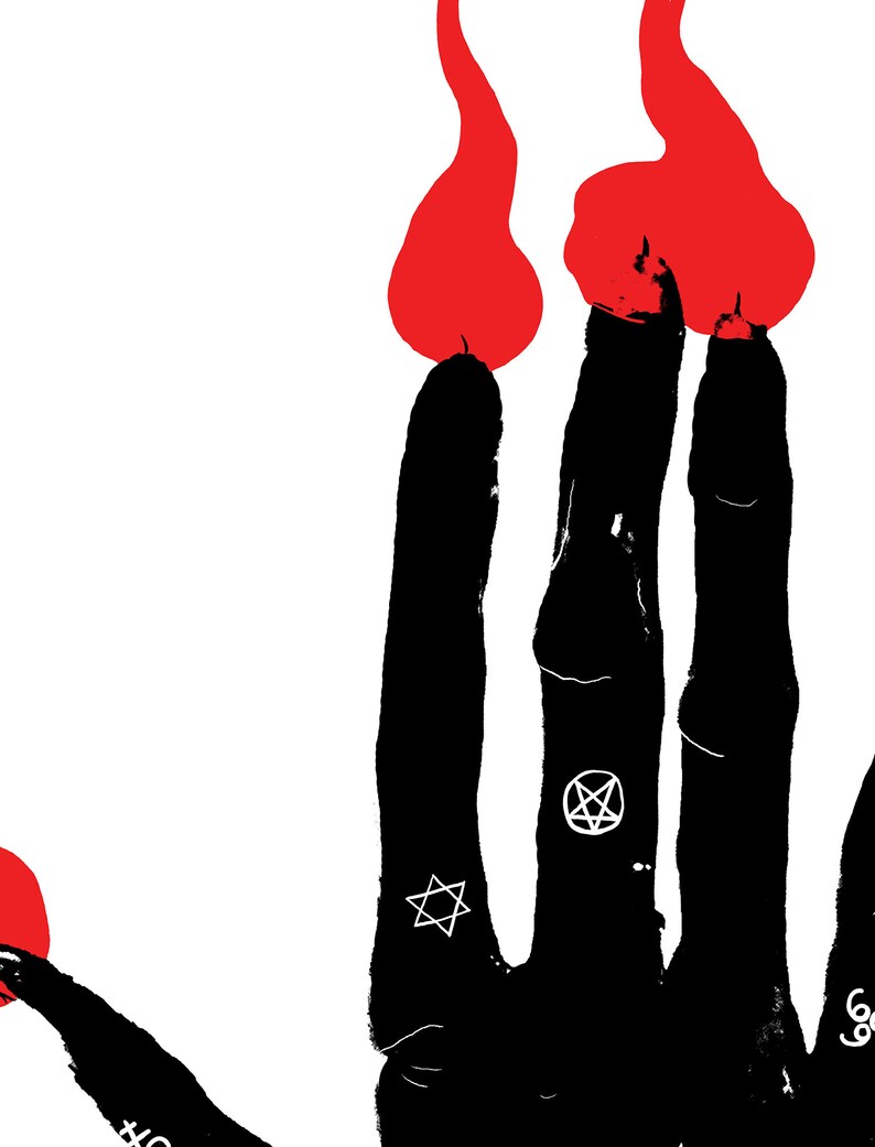 Hand of Glory Print All Seeing Eye Harry Potter Occult Etsy