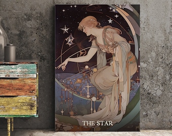 The Star - Tarot Card Print - The Star Poster, No Frame