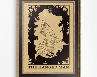 Art Nouveau Tarot Card Print - The Hanged Man Poster