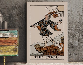 Lámina de la carta del Loco del Tarot - Arte ecléctico neutro