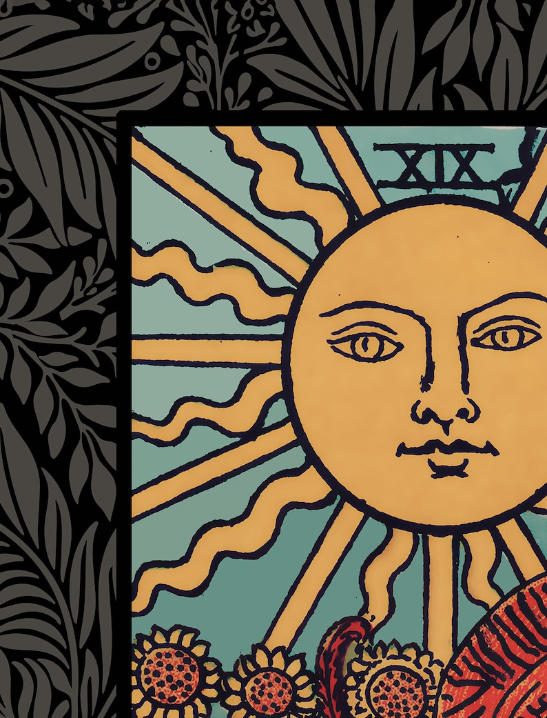 Die Sonne Tarot Karte Druck die Sonne Karte Poster kein | Etsy