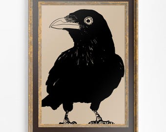 The Curious Crow Poster, No Frame