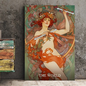 Il mondo - Stampa della carta dei tarocchi - Poster della carta del mondo, senza cornice