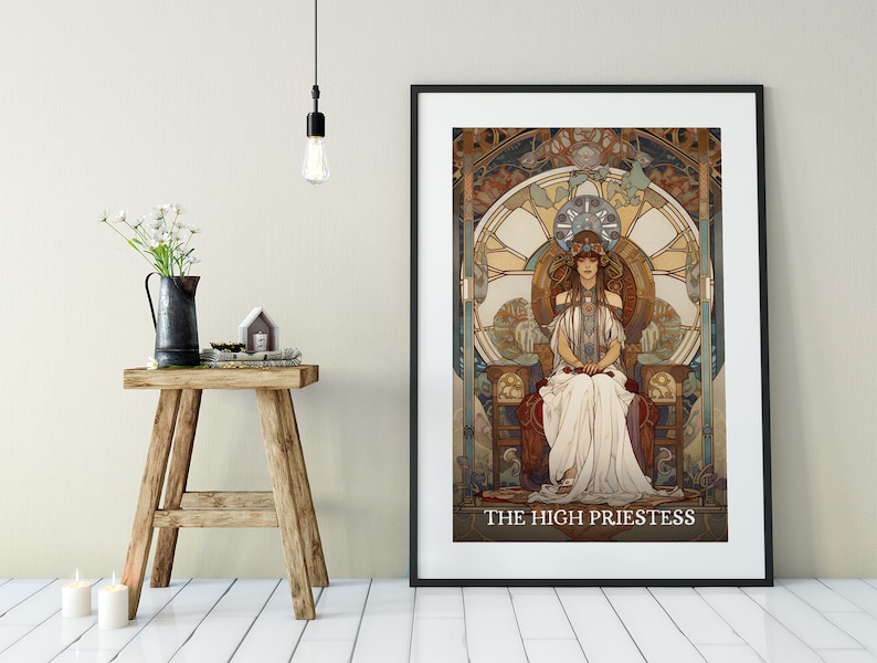 The High Priestess Tarot Card Print The High Priestess Card Poster, No Frame image 9