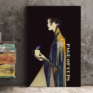 Sota de Copas - Impresión de la carta del tarot - Póster de la Sota de Copas, sin marco