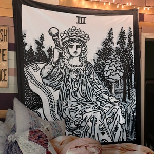 La carta del tarot de la emperatriz Tela decorativa - Rider Waite La emperatriz