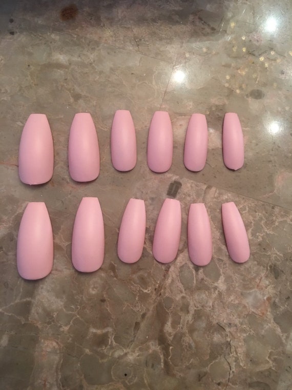 Light pink acrylic nails | Pink acrylic nails, Light pink acrylic nails,  Plain acrylic nails