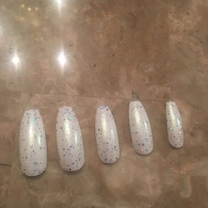 Unicorn Tears Long False Coffin Nails