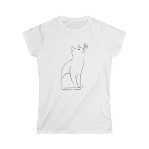 Cat Mom T-shirt, Cat and butterfly, Cat-Lover Gift