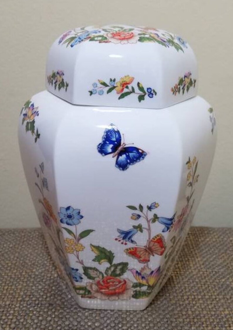 Aynsley Cottage Garden Ginger Jar with Lid Butterfly Etsy