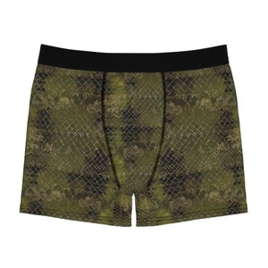 Boa Brocade Men&#39;s Boxer Briefs, Snakeskin, Camouflage, Masculine, 3-4 Week Delivery