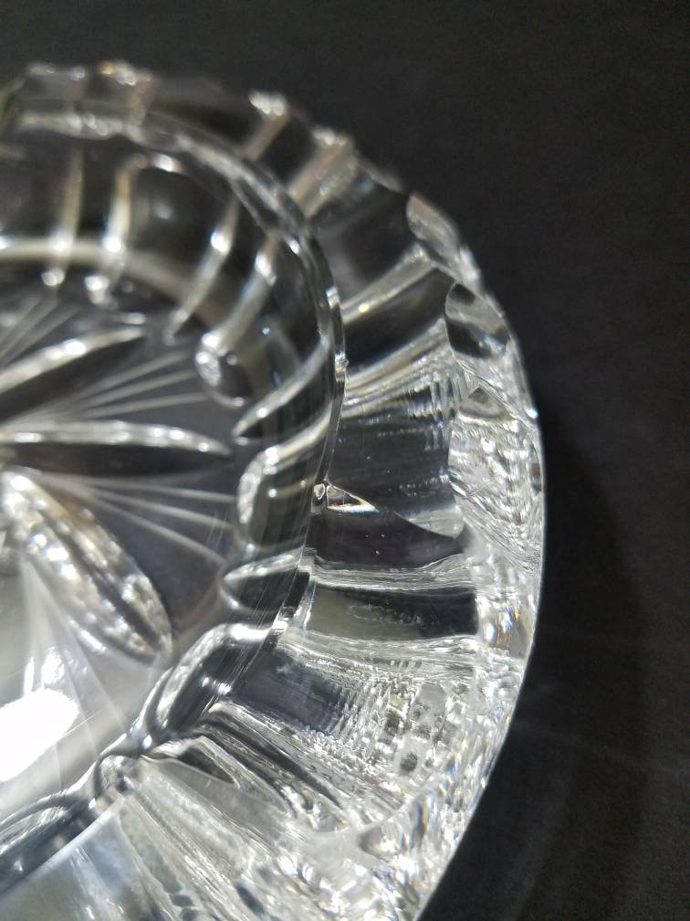 Vintage Bohemian Czech Crystal Ashtray With Brunswick Star and - Etsy