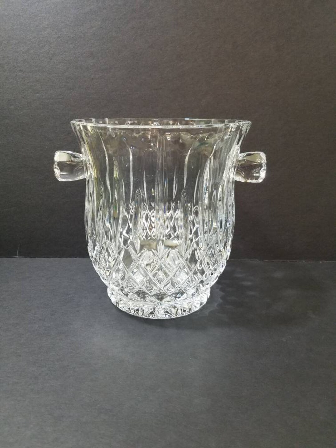 Vintage Gorham Crystal Ice Bucket, 6 3/4 Tall Gorham King Edward 1980's