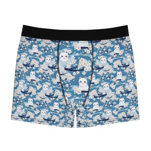 Cherry Blossom Kitty Men&#39;s Boxer Briefs, 3-4 Week Delivery