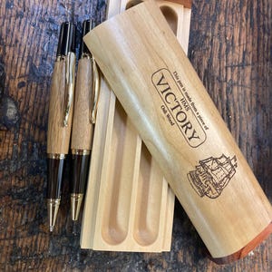 Pens hms victory wooden pens heritage pens pen and pencil set admiral Nelson
