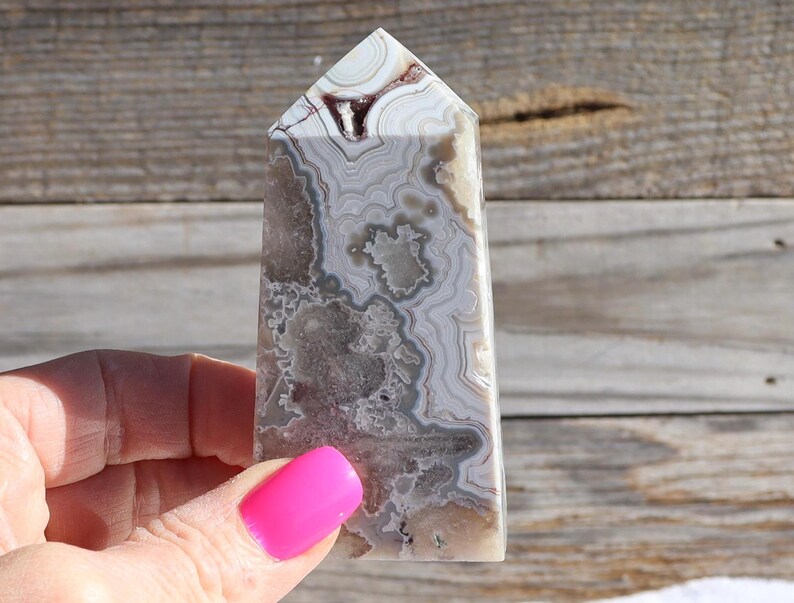 Mexican Crazy Lace Agate Obelisk
