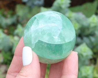 Green Fluorite Crystal Spheres