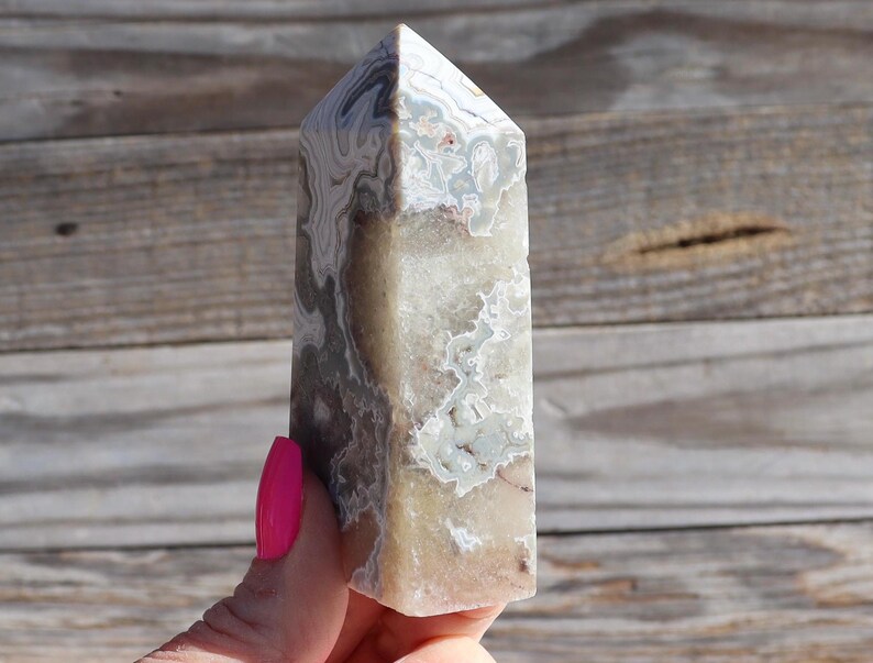 Mexican Crazy Lace Agate Obelisk