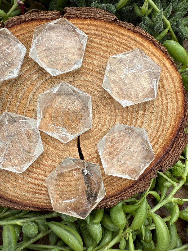 Clear Quartz Crystal Hexagon, Clear Quartz Davids Star