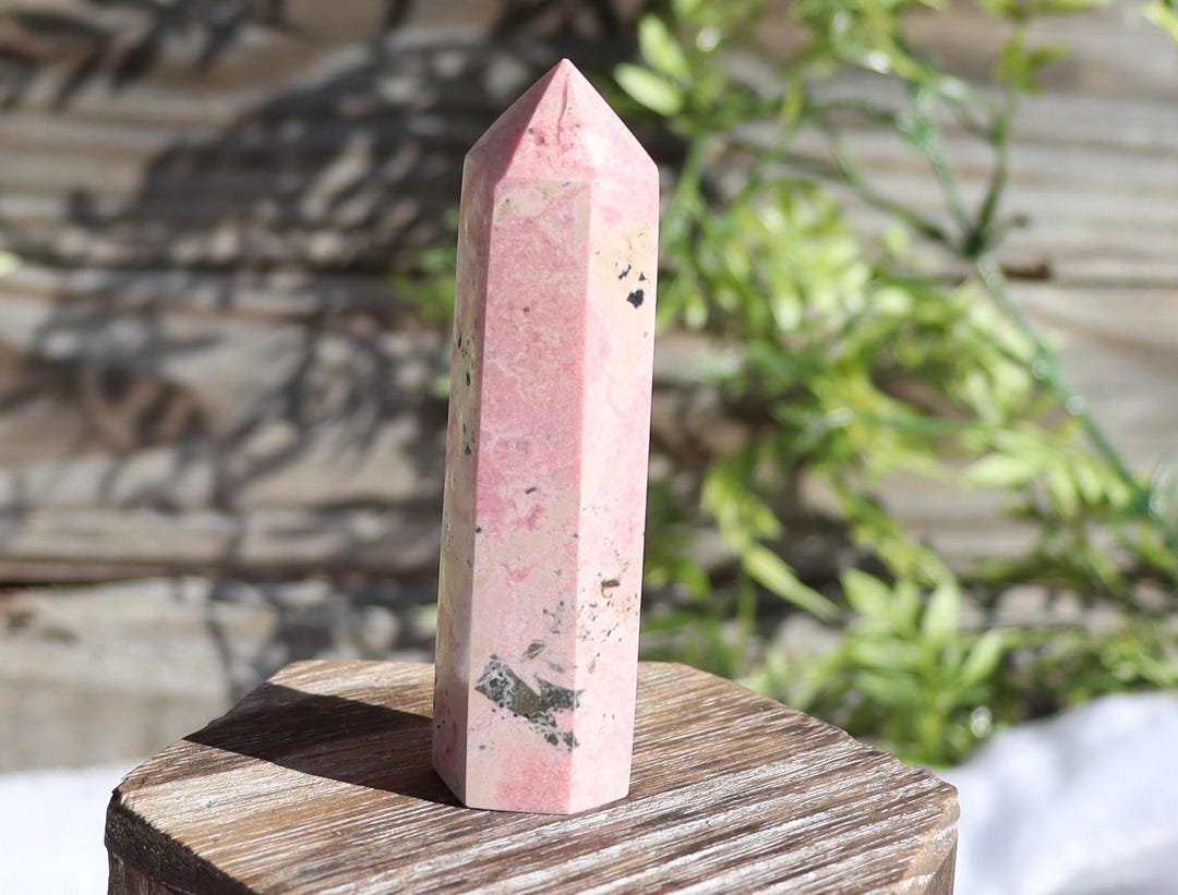 Peruvian Rhodonite Tower - Heart Chakra Stone - Etsy