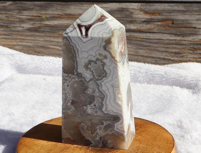 Mexican Crazy Lace Agate Obelisk