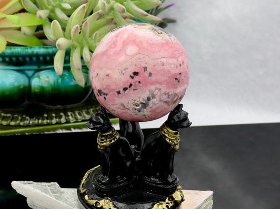 Peruvian Rhodonite Sphere - Bubblegum Pink Rhodonite