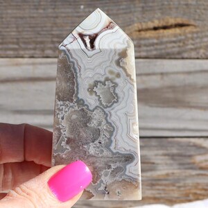 Mexican Crazy Lace Agate Obelisk