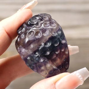 Fluorite Crystal Strawberry Carving
