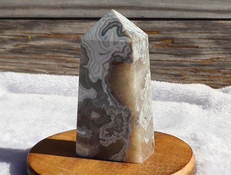 Mexican Crazy Lace Agate Obelisk