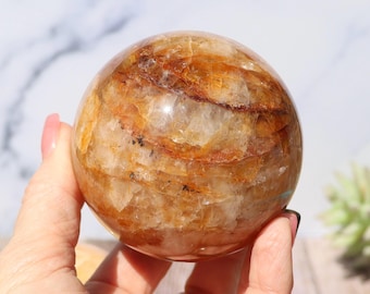 Golden Healer Quartz Sphere