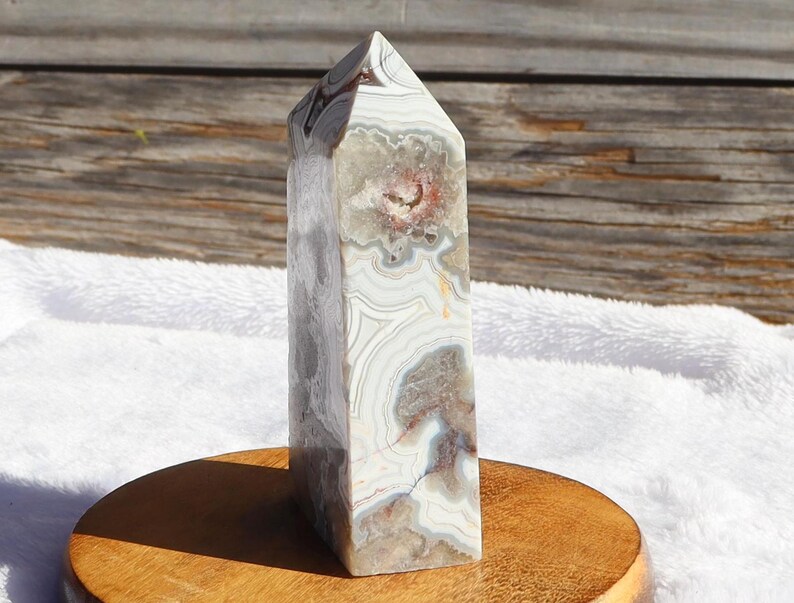 Mexican Crazy Lace Agate Obelisk