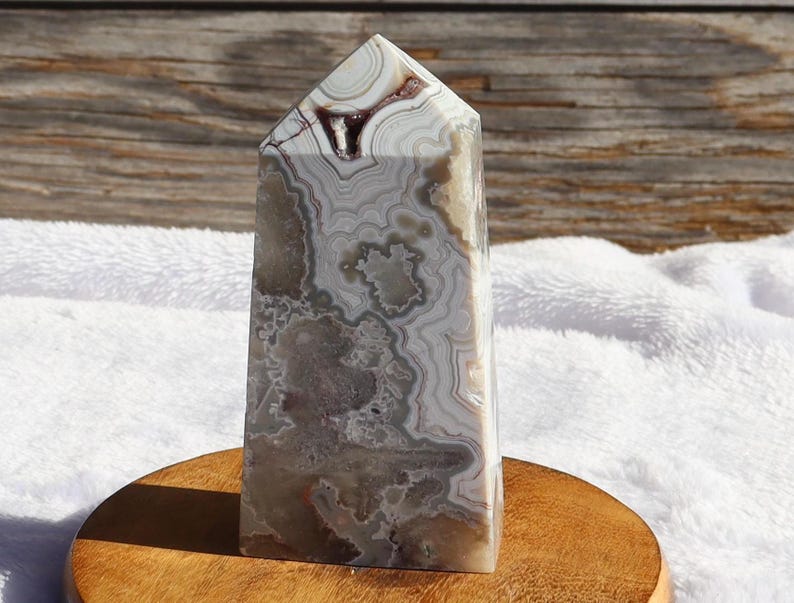 Mexican Crazy Lace Agate Obelisk