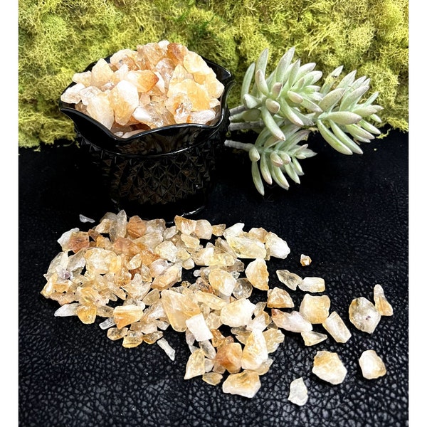 Citrine Crystal Points - Bulk Raw Citrine Points & Chunks - Small Pieces for Crafting, Jewelry Making, Crystal Healing