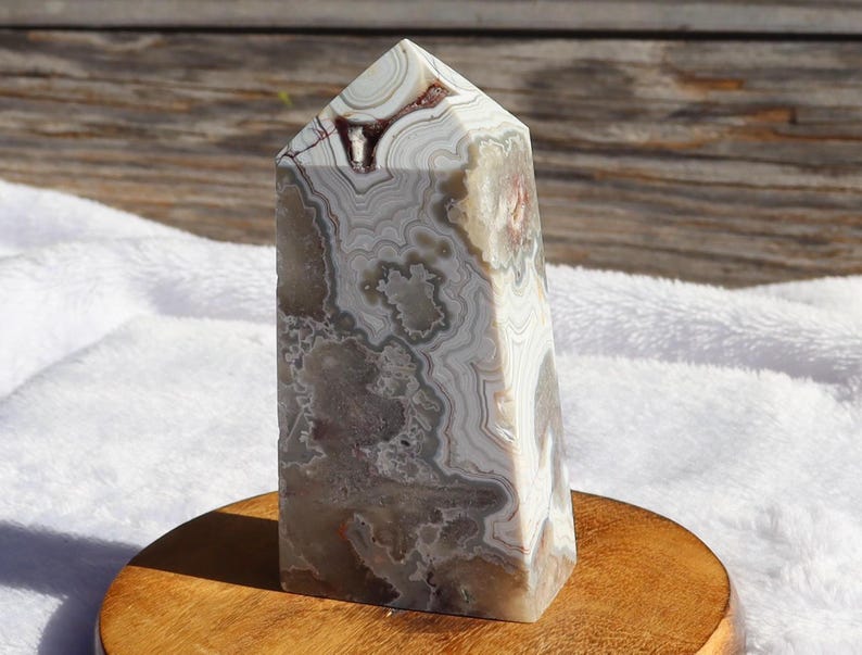 Mexican Crazy Lace Agate Obelisk