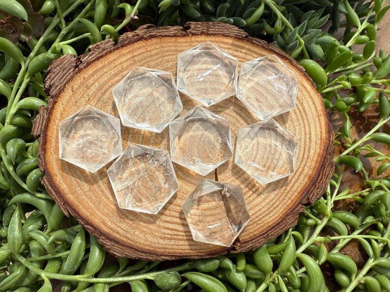 Clear Quartz Crystal Hexagon, Clear Quartz Davids Star