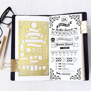 Bullet Style Journal Stencil, Planner Stencil Essential Stencil