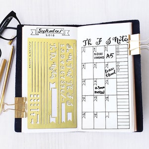 HASTHIP 20 PCS Journal Stencil Plastic Planner Set for Journal