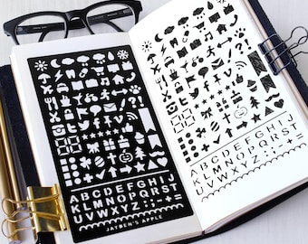 Messing Journaling Schablone: Icon Planer für A5 + TN