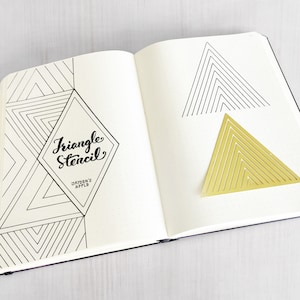 Planner Stencil, Journal Stencil, Triangle Stencil, Metal Triangle Stencil (Triangle)