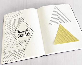 Planner Stencil, Journal Stencil, Triangle Stencil, Metal Triangle Stencil (Triangle)