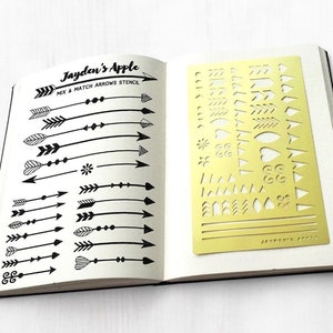 Bullet/Dotted Journal Stencils Set – 18 PCS Bullet Journaling  Supplies/Accessories, 5.1 x 7.9 Planner Stencils for Painting with