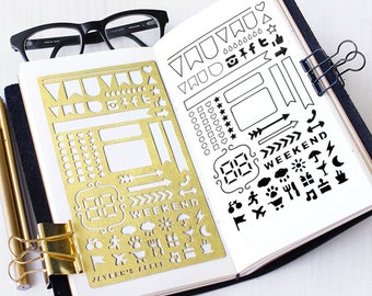 Bullet Journal Stencil Kit – 3 Stencils