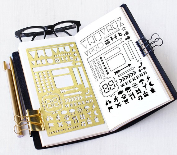 Planner Stencil, masking stencil /Bullet Journal Stencil,Stencil Templ –  DokkiDesign